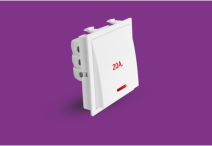 20 Amp 1 Way Switch (Indicator) 2 M (Cherry) (V1048) – VIZA Series