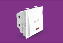 32 Amp D.p Switch (Indicator) 2 M (Cherry) (V1050) – VIZA Series