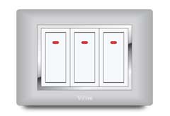 Cherry Front Frames Clipped With Base Plate 2 – V-Five Series | Vinayak Electricals