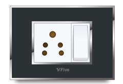 Glass Front Frames Clipped With Base Plate 6 – V-Five Series | Vinayak Electricals
