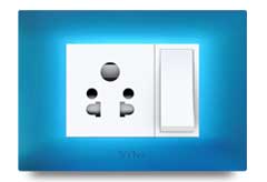 Slim Front Frames Clipped With Base Plate 6 – V-Five Series | Vinayak Electricals