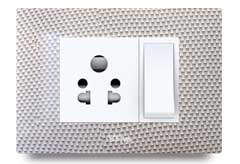Slim Front Frames Clipped With Base Plate 8 – V-Five Series | Vinayak Electricals