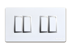White With Chrome Switches | Vinayak Electricals