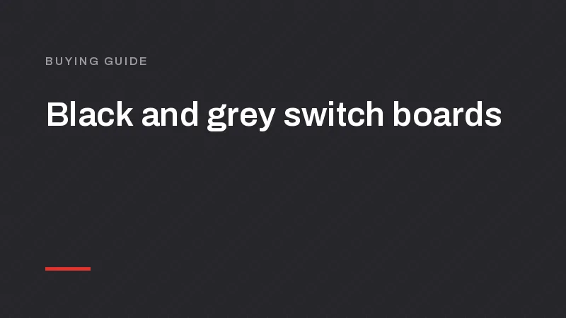 Black Modular Switches: Codes, Prices and Where They Suit