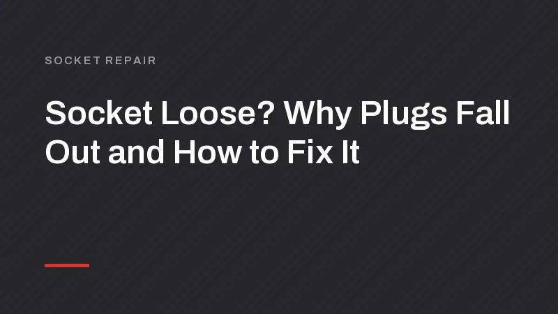 Socket Loose? Why Plugs Fall Out and How to Fix It