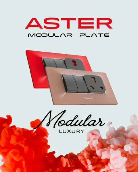 Aster Modular Plates — modular plate range by Vinayak Electricals