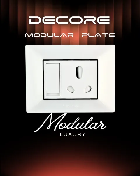 V-Wood Modular Plates — range by Vinayak Electricals