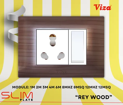 VIZA Rey Wood Modular plates - Vinayak Electricals